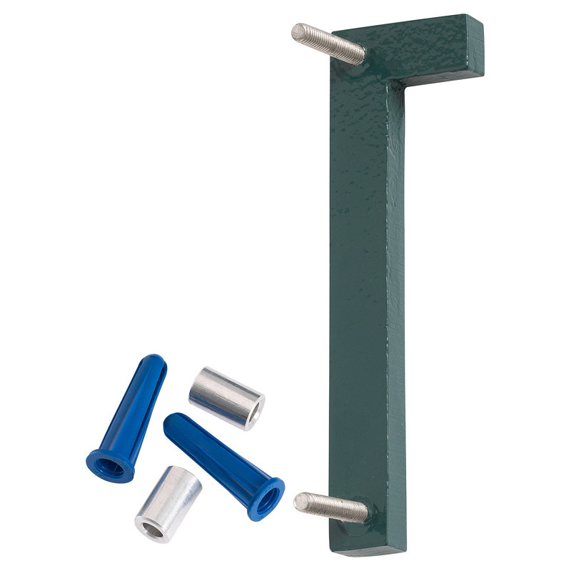 4 in. Flat Floating Mount House Number, Satin Nickel/Hunter Green, 1