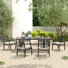 Patio 82.75"L Rectangular Aluminum Dining Set With Umbrella Hole And Sunbrella Cushions