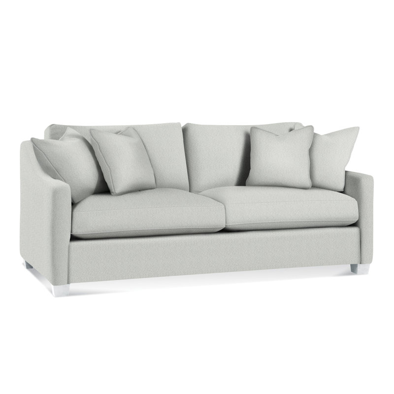 Oliver Sofa, Frost White , Brown Geometric, 0456-33
