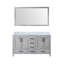 Meuble-lavabo double L 60 po x P 22 po et miroir 58 po.-1603175703-1548938936