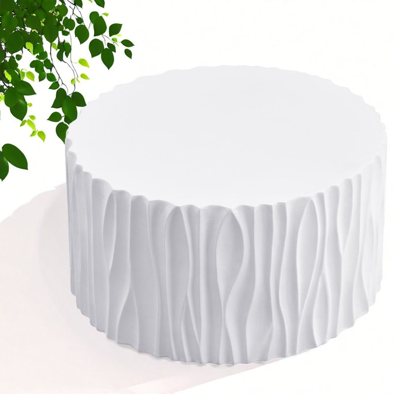 Élégante table d'extérieur compacte, design durable Mgo, élégance extérieure moderne