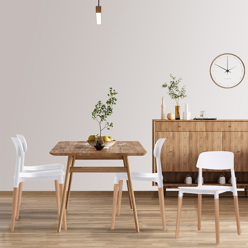 45cm H Stacking Side Chair, White