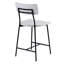 Ensemble de 1 tabouret de comptoir moderne en bois et métal Badin (table non incluse)