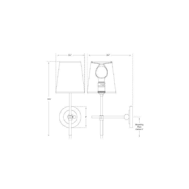 Bryant Solid Wallchiere, Bronze, Linen