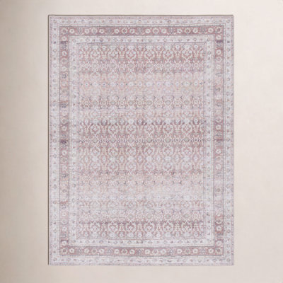 Angiela Machine Washable Floral Rug
