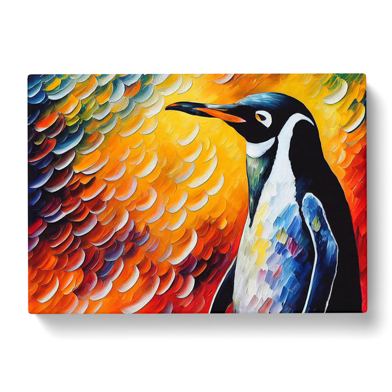 Penguin Painting Vol.2 Abstract - Wrapped Canvas, 50cm H x 76cm W x 3cm D