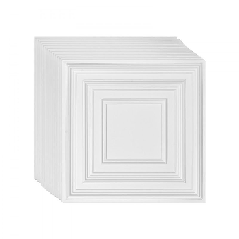 Paquet de 12 tuiles de plafond en PVC 24 x 24 po