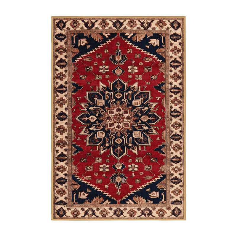 Tapis brun lavable à la machine, Rectangle 5 pi x 7 pi