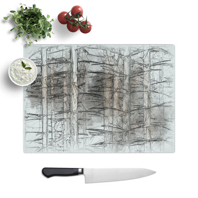 Bare Trees Sketch Chopping Board
