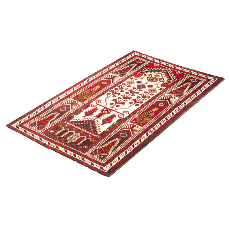 Tapis unique en laine noué à la main 3 pi 5 po x 5 pi 9 po nouvel âge Belkys