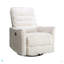 Fauteuil inclinable pivotant en chenille ivoire