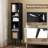 54'' H X 11.5'' W Slim Tall Rattan Storage Cabinet Boho Accent Bookshelf w/ Rattan Door 12-Position Adjustable Shelf-99057534