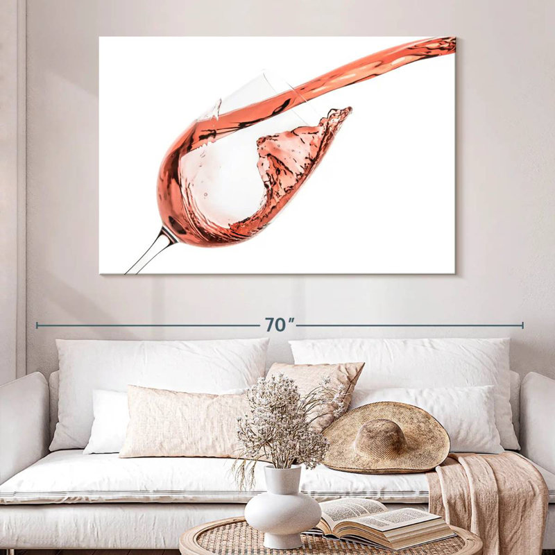 Yarlin tourbillonnant vin rosé, H 34 po x l 51 po