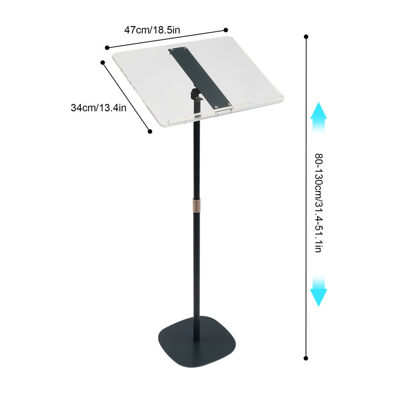 Height Adjustable Podium Stand Presentation Lectern