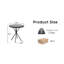 Tables de bout Modern, table d'appoint ronde en verre trempé noir de 24 po