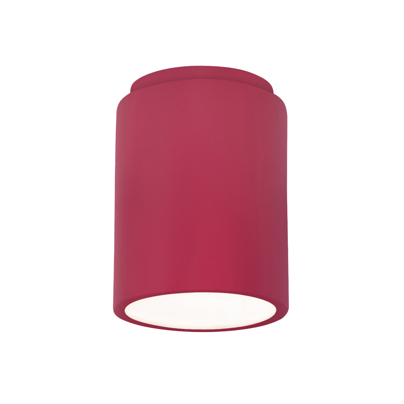 Sumatra Single Light Ceramic Flush Mount, Cerise, LED (Integrated)