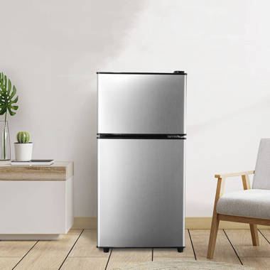 Euhomy Mini Fridge with Freezer, 3.2 Cu.Ft Mini Refrigerator with Freezer, Dorm Fridge with Freezer 2 Door for Bedroom/Dorm/Apartment/Office - Food