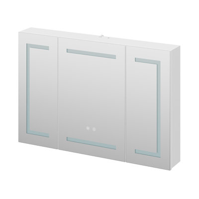 96mm W 60mm H Frameless Medicine Cabinet Mirror Fixed