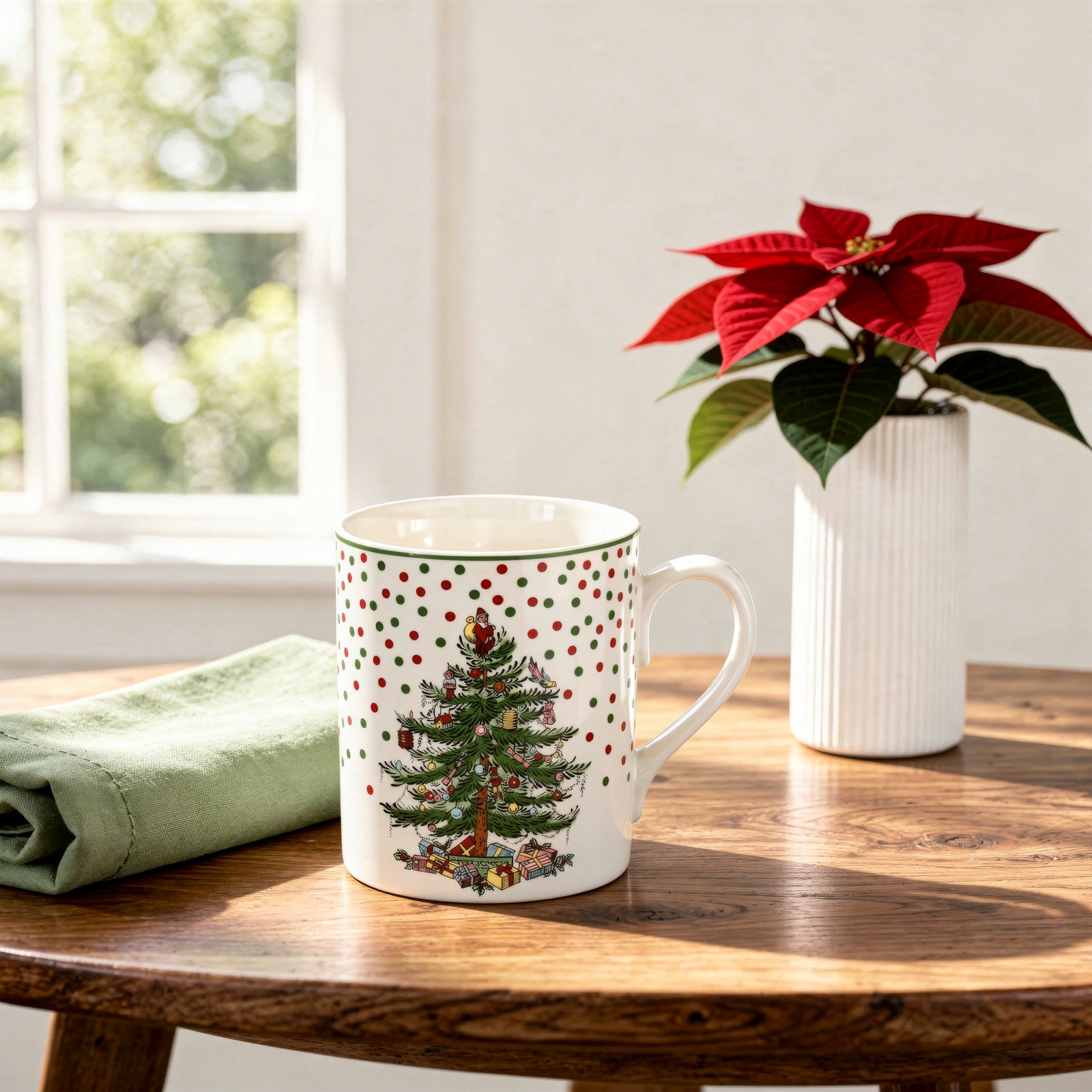Christmas Tree Polka Dot Mug