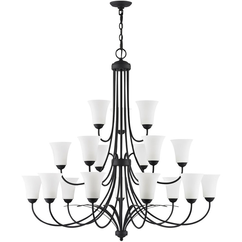Lustre classique à abat-jour 18 lumières Aadhya