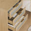 Table de chevet 3 tiroirs, table de chevet en bois 22,8 po Rattan-1078152760