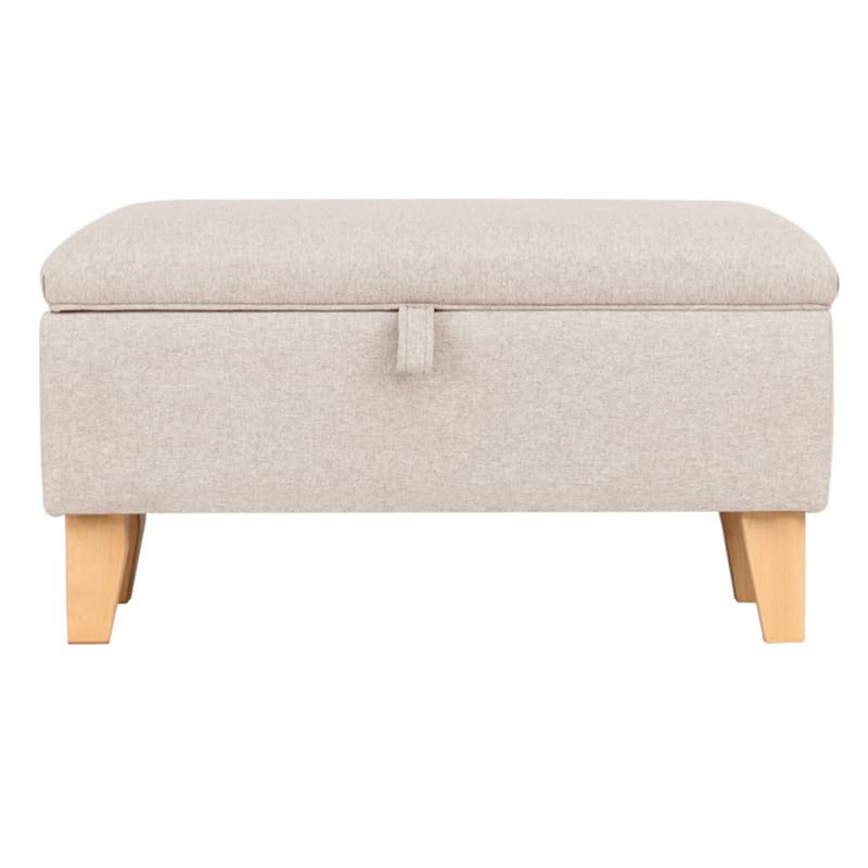 Gustafson Linen Storage Bench, Beige