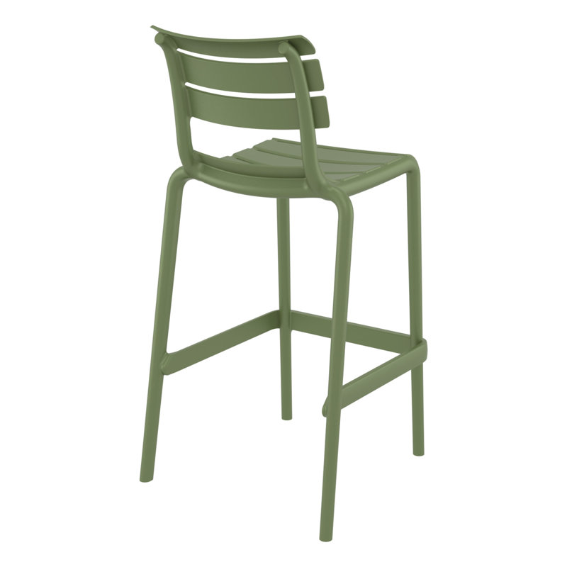 Tabouret de comptoir d'extérieur Ruta, 29.50", Vert olive