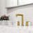 Sterling Widespread 3-Hole Bathroom Faucet, 2-Handle Mid Arc With Lever Handles In Matte Brushed Gold-62211279