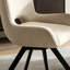 Chaise de salle à manger rembourrée moderne en chenille avec pieds en métal et dossier ergonomique (ensemble de 2)