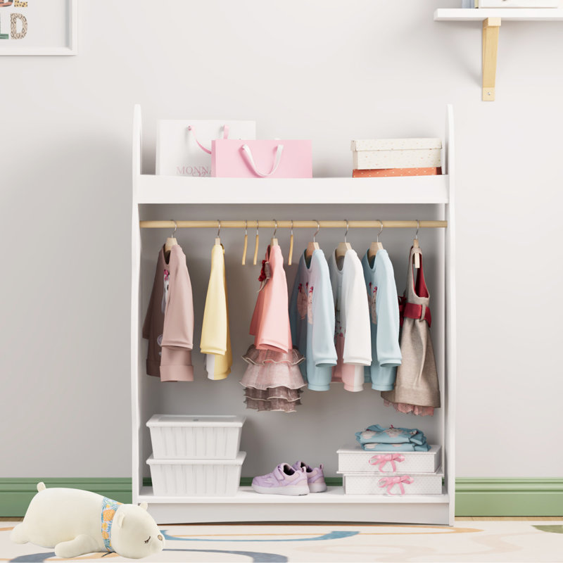 0 Door Manufactured Wood Wardrobe, White
