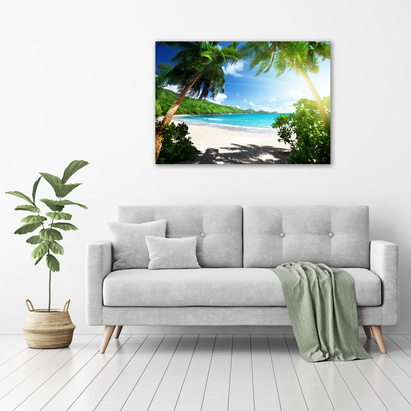 Seychelles Beach - Wrapped Canvas Print