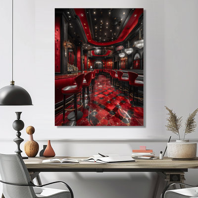 Rouge, noir, vibrant, Casinos II - Casinos / traces de course, art mural