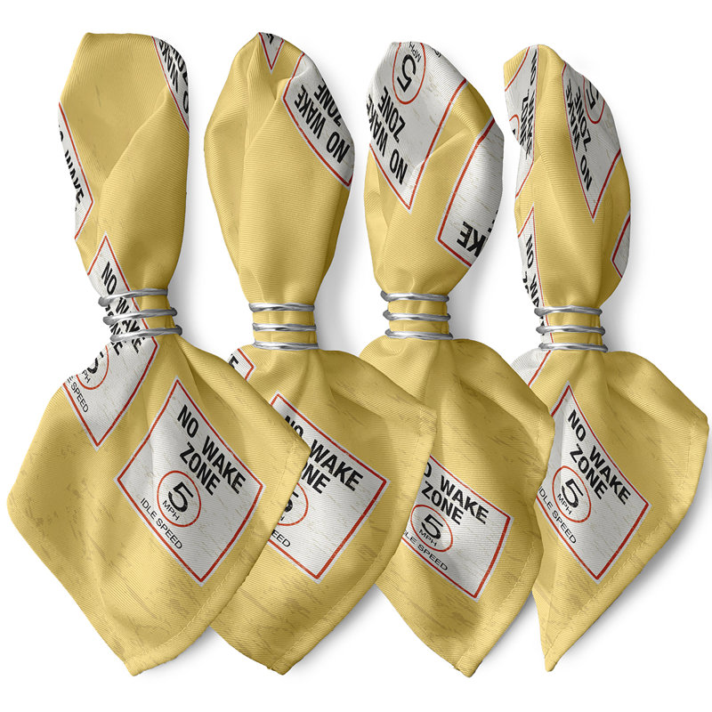 Ensemble de serviettes 4 pièces Cairo, l 19 po x L 19 po, Jaune