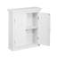 Glancy Two Shutter Doors Removable Wooden Corner Wall Cabinet-196146356