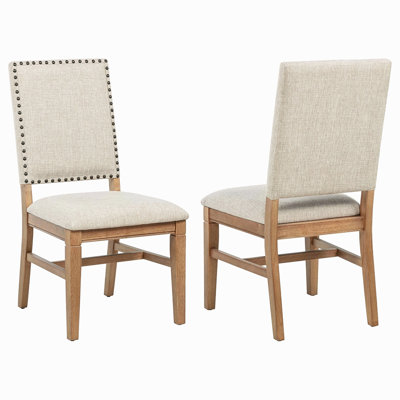 Chaise d'appoint rembourrée (ensemble de 2)