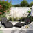 Of 2 Outdoor Chaise Lounges, Black, Ergonomic Design, Adjustable & Side Table, Tested 2Pcs Patio Lounge, Black , 5-Adjustable , Pull-Out Weather Structure-1437589716