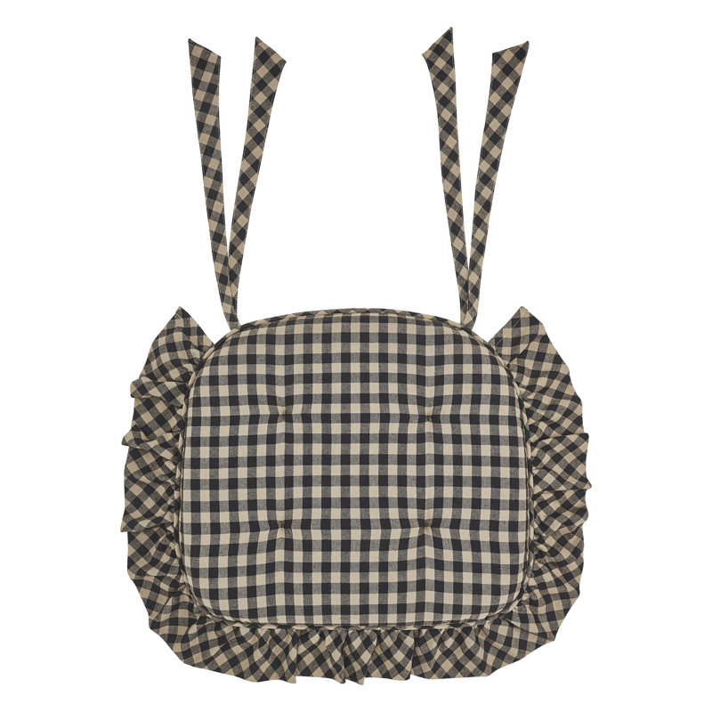 Outdoor 2.5'' Chair Pad, Black/White