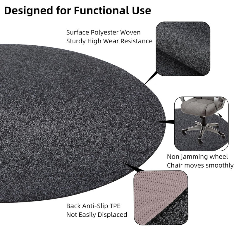 Tapis de chaise de bureau, tapis de sol rond pour la maison, ...