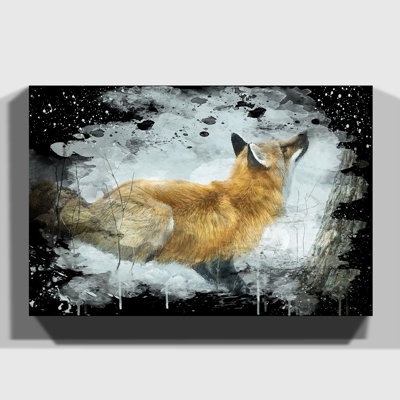 Robert Bateman Fox - Wrapped Canvas Print