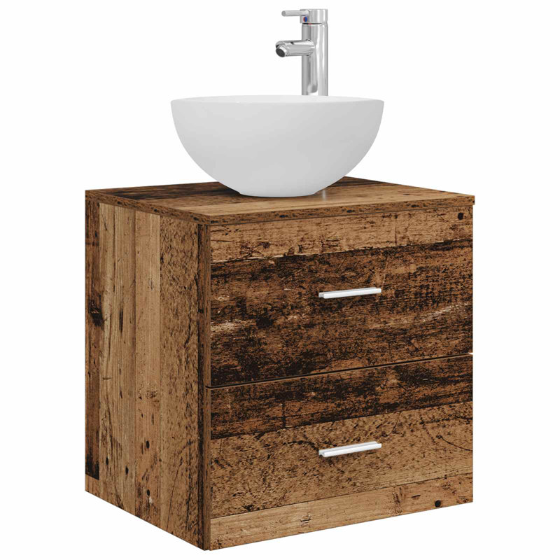 495 mm Bathroom Vanity, Old Wood