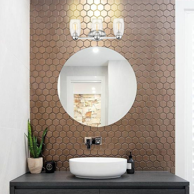 Vanity Lights For Bathroom Lighting Fixtures Over Mirror, Chrome, 3