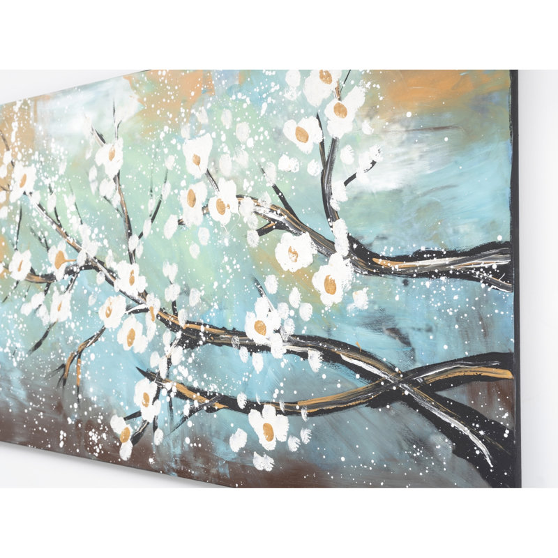 Oversized Lime Artwork, 47 X 27, Hand-Painted For Spring Grace Canvas Painting, Inspire Imagination With Scenes