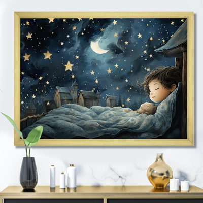 Blue Childhood Haven nursery II - Nursery Wall Art