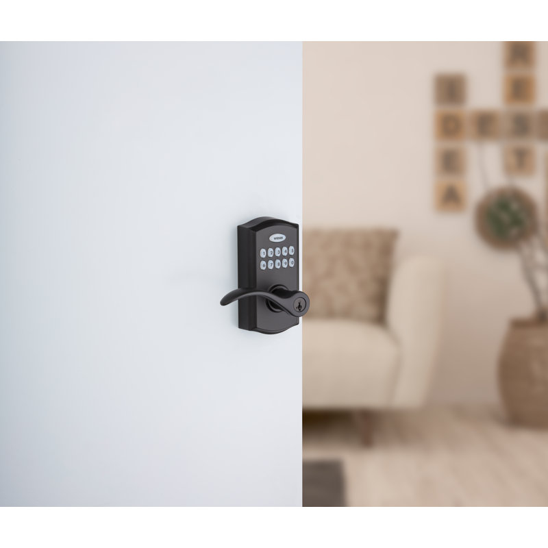 Smartcode 10 Commercial Lever Electronic Lock, Matte Black