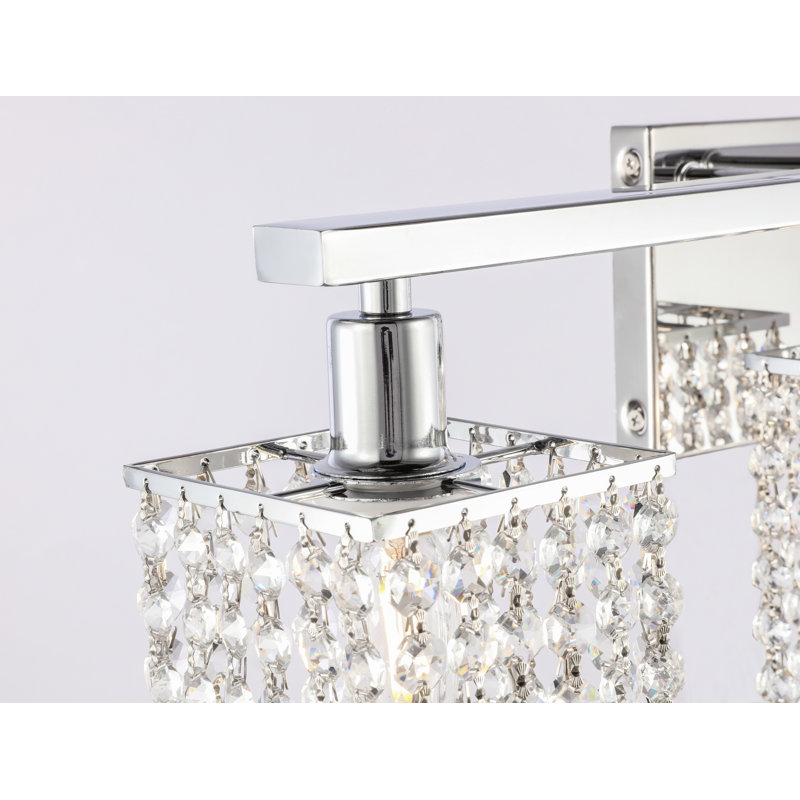 Éclairage pour meuble-lavabo à intensité variable de 3 lumières Presler, Chrome, H 8,4 po x l 24 po x P 24 po, 3 lumières