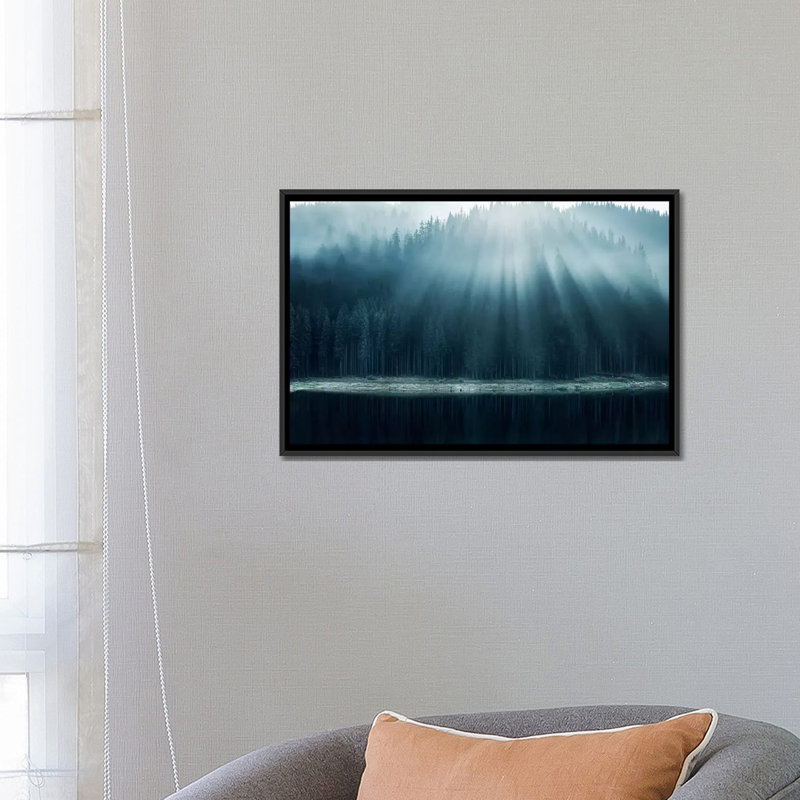 « matinée gloire i », impression sur toile, H 18 po x l 26 po x P 1,5 po, Toile avec cadre noir