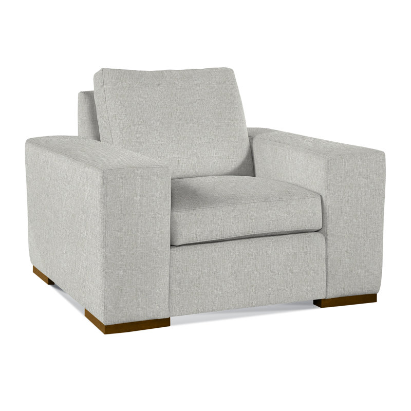 Memphis Armchair, Green Performance Fabric; 0851-54, Havana