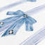 Noortje Ruffle Bows Cushion Cover Abstract Blue Square Throw Pillow Cover