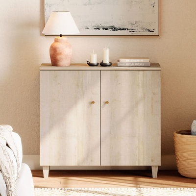 Meuble télé pour téléviseur de 32 pouces et plus avec 2 portes, petite armoire télé avec 3 compartiments de rangement pour le salon, la chambre à coucher