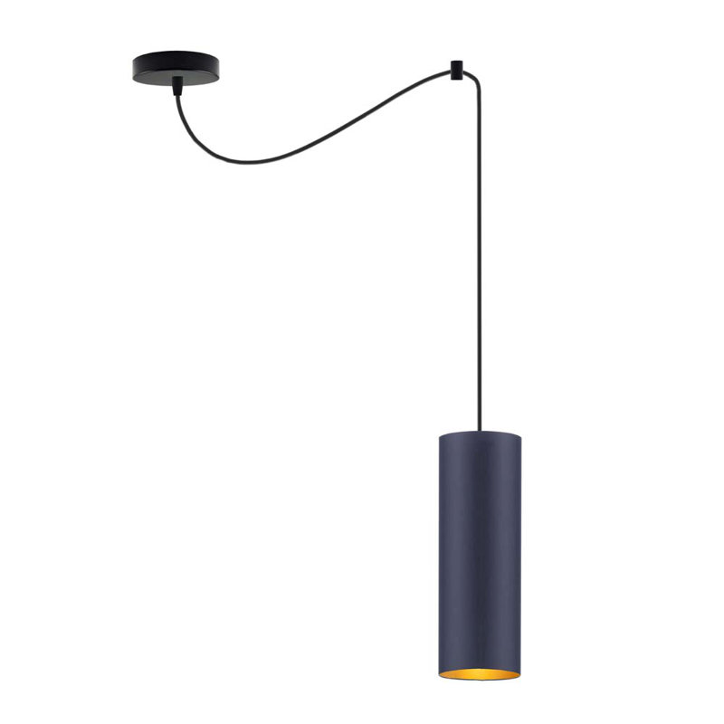 1 - Light Single Pendant, Navy Blue, Black